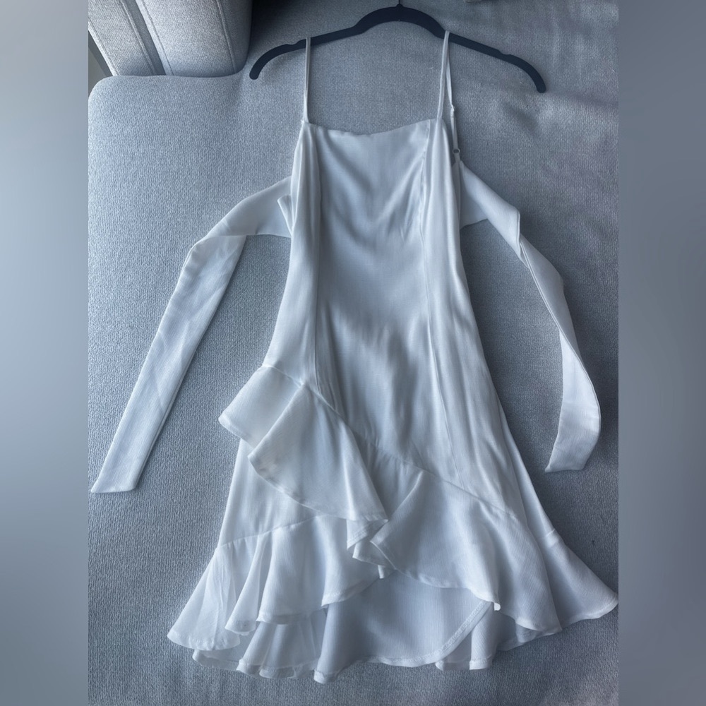 Blue Rain White Summer Romper